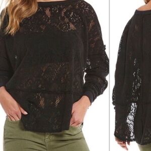 Lost in the 🔥 Free People Lace Look Sweater